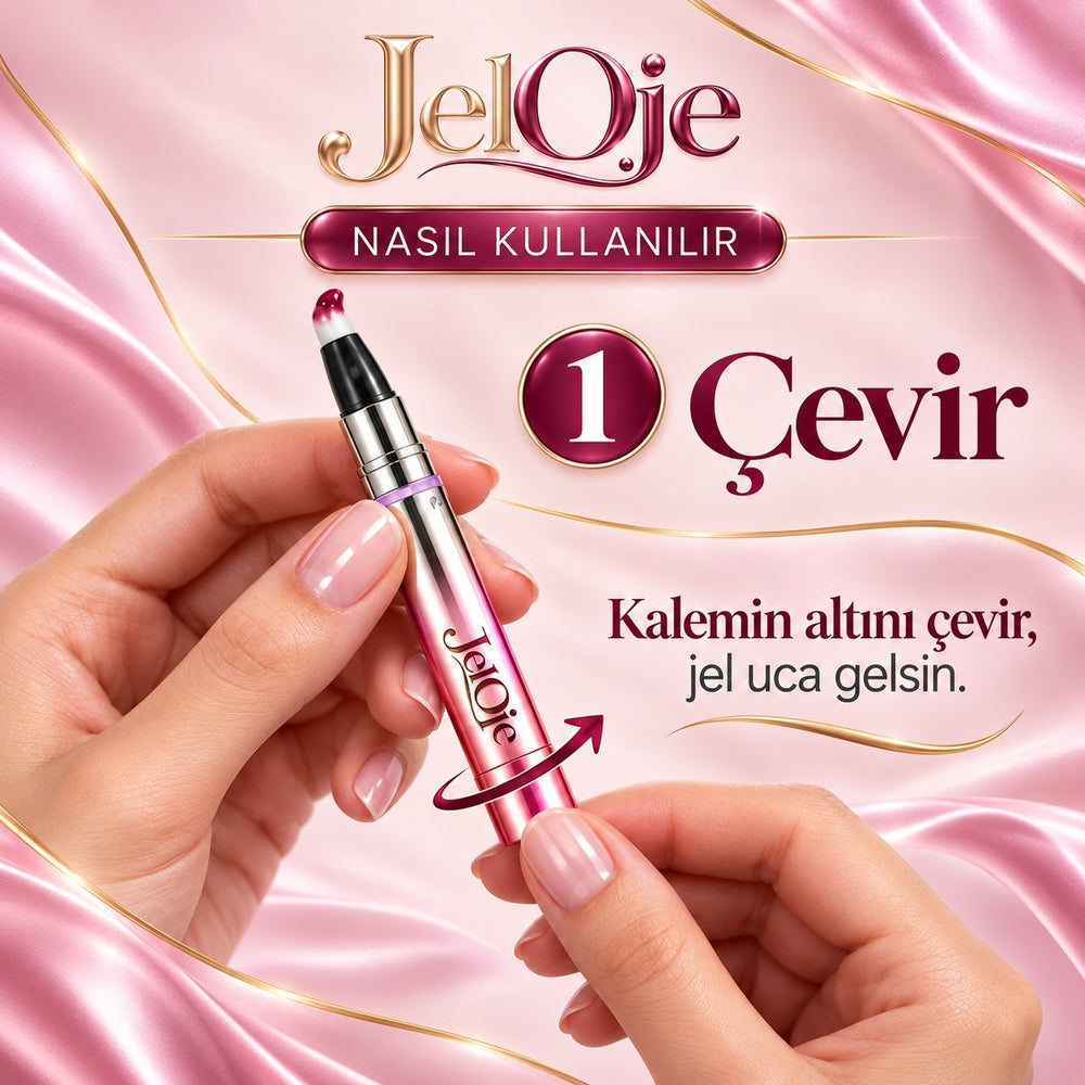 Kalemin altını çevirerek jeli uca getirme