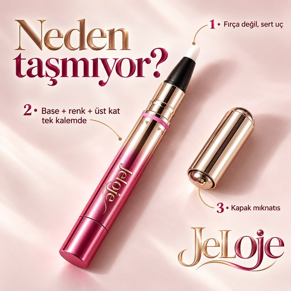 JelOje kalemin sert ucu ve mıknatıslı kapağı: neden taşmıyor